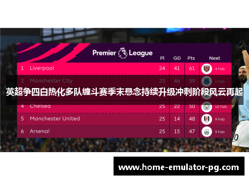英超争四白热化多队缠斗赛季末悬念持续升级冲刺阶段风云再起
